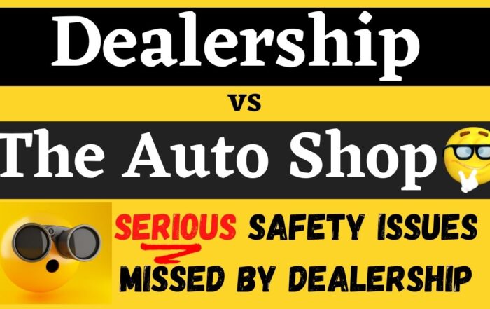 Dealership vs The Auto Shop