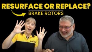 Resurface or replace brake rotors
