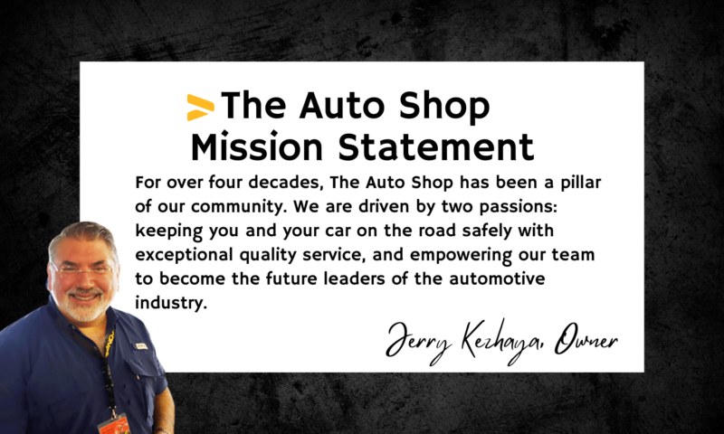 The Auto Shop Mission Statement Signature